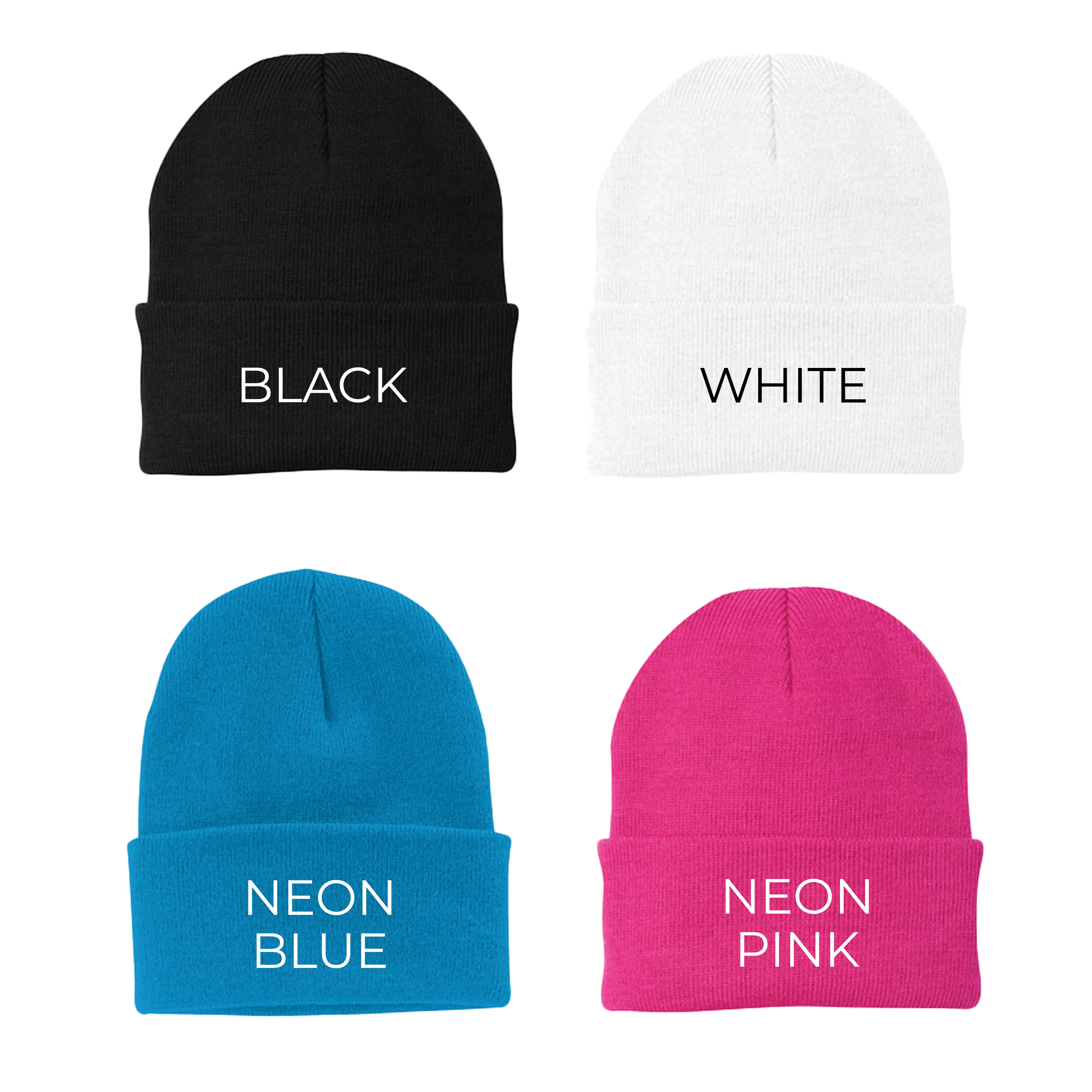 Alpha Chi Omega Bubble Embroidered Beanie - Alpha Chi Pastel