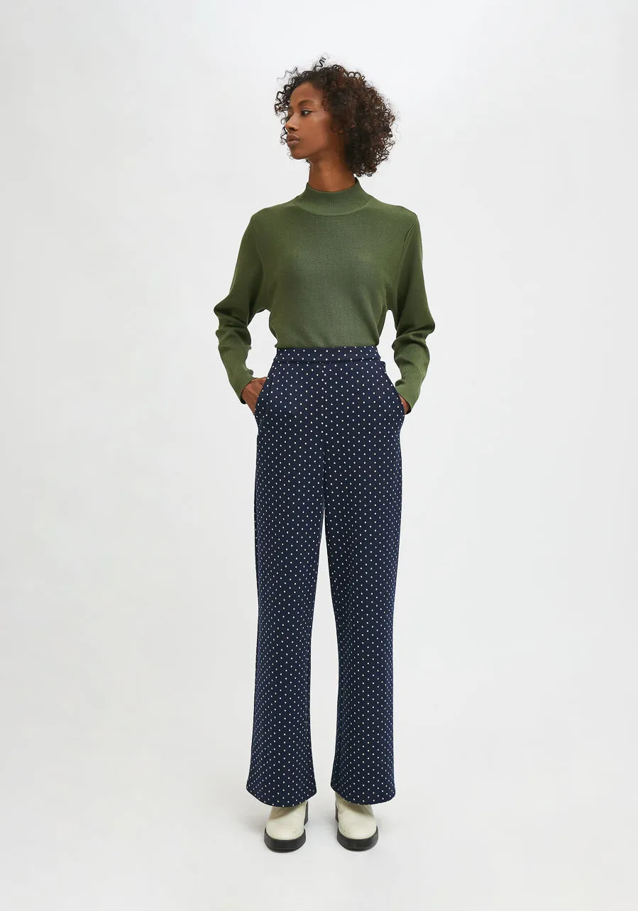 Compania Fantastica Navy Spotty Trousers