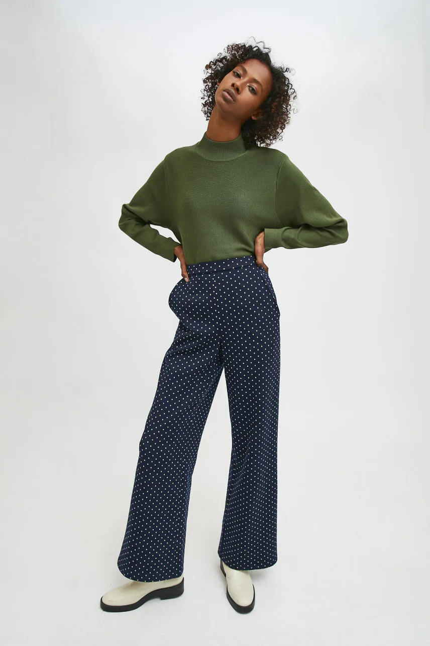 Compania Fantastica Navy Spotty Trousers