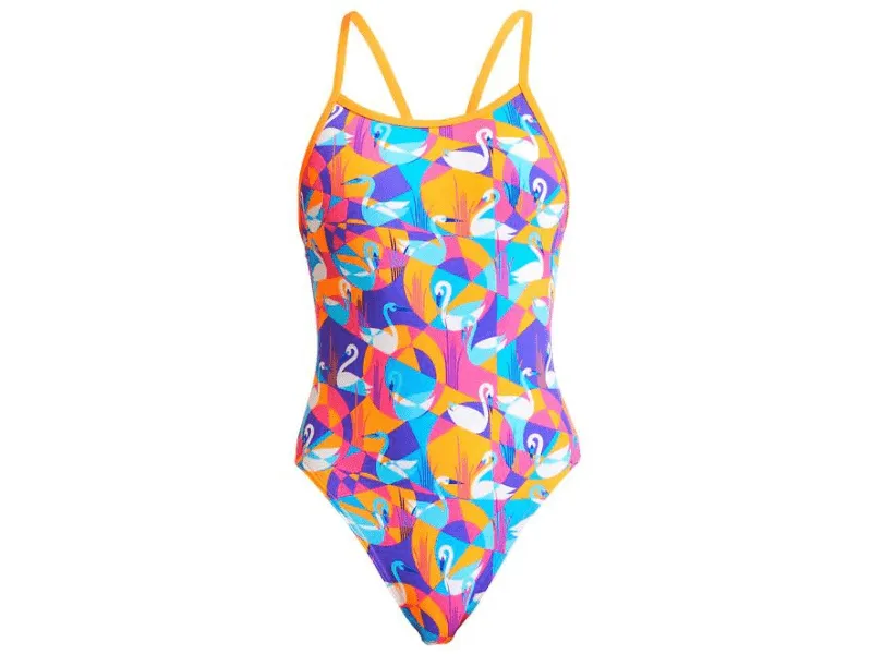 Funkita Single Strap Girls One Piece Swimsuit (Swim Swan)
