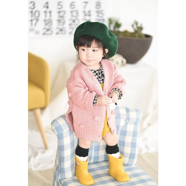 Hand Knitted Pompom Sweater