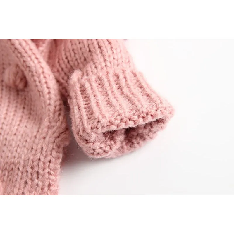 Hand Knitted Pompom Sweater