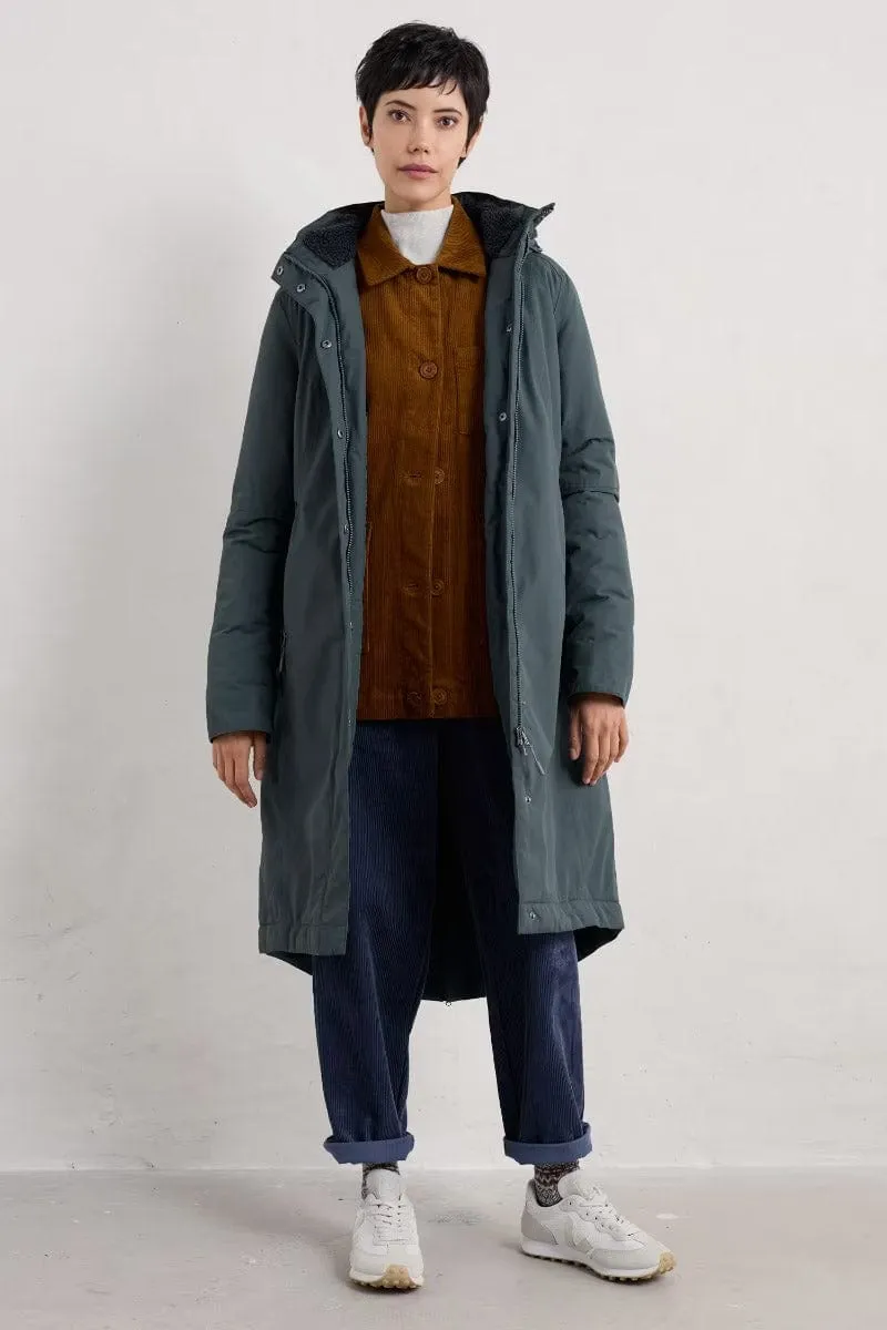 Janelle Waterproof Raincoat Coat - Nickel