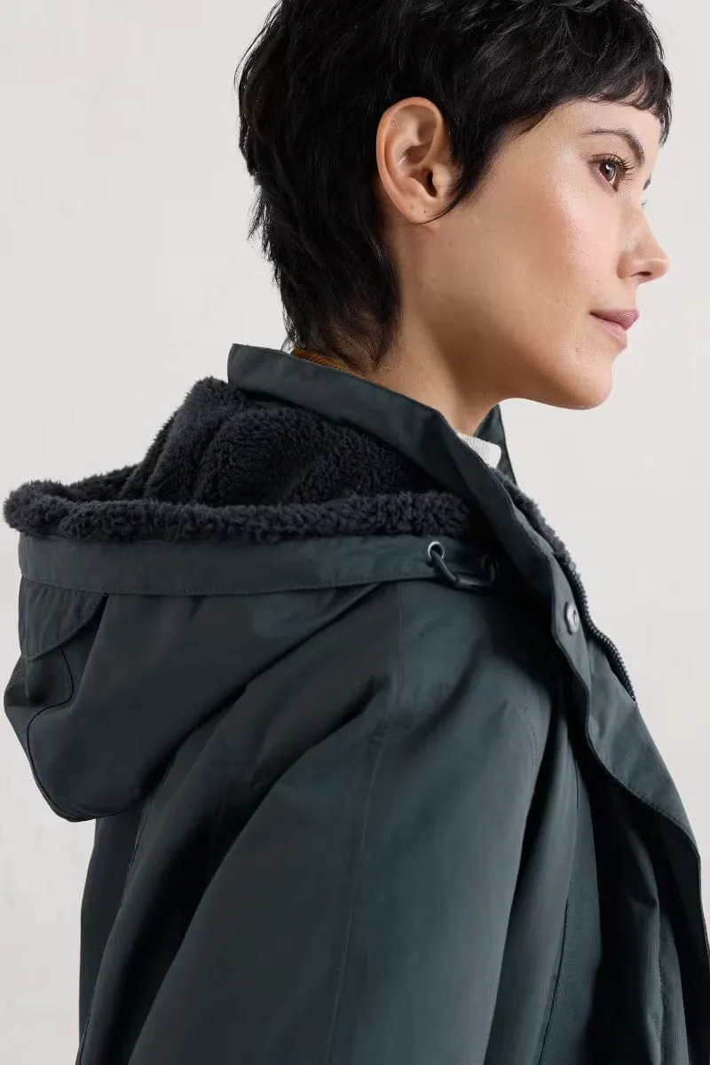 Janelle Waterproof Raincoat Coat - Nickel