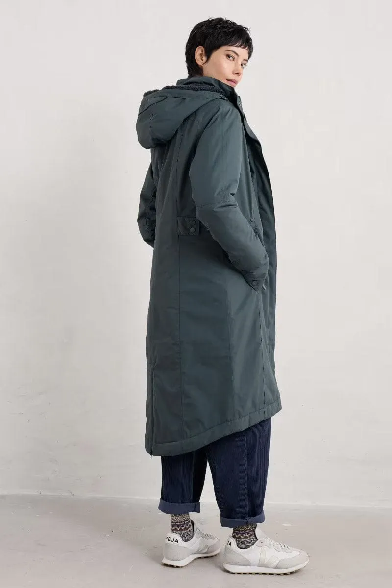 Janelle Waterproof Raincoat Coat - Nickel