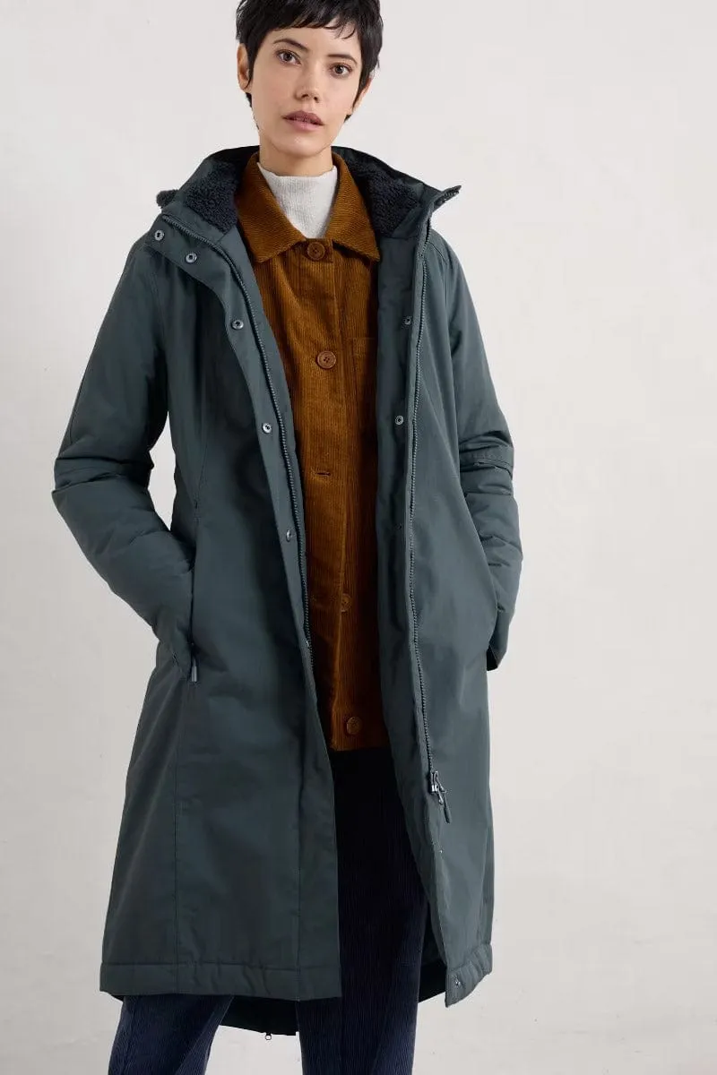 Janelle Waterproof Raincoat Coat - Nickel