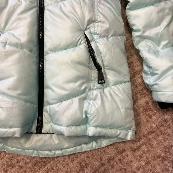 Justice Girls Mint Eskimo Puffer Quilted Heavy Coat Size 12