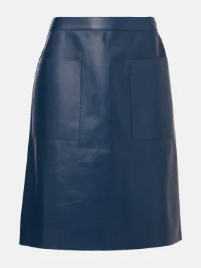 Leather pencil skirt