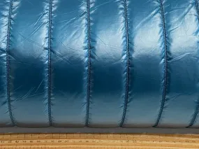 Macklin by Modelo Fabrics Petrol Blue Straight Satin Quilted Fabric by 1/2 Metre*
