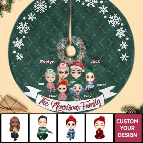 Original and Cheerful Personalized Christmas Pencil Tree Skirt For Family