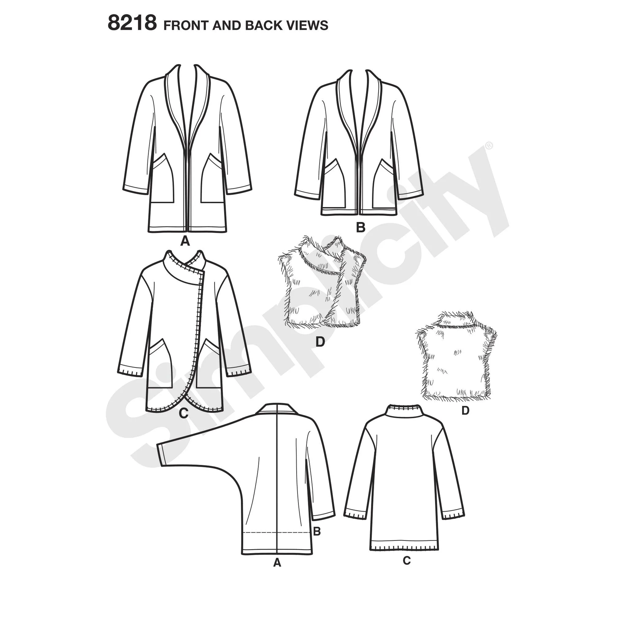 Simplicity Pattern 8218 Misses' Easy-to-Sew jackets