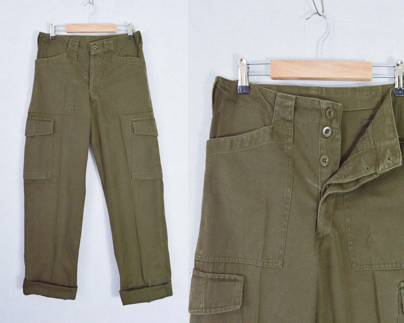 Vintage Fatigue Cargo Trousers