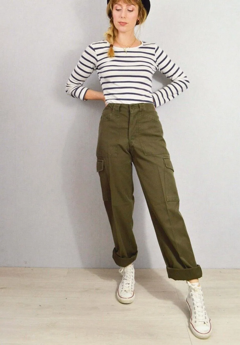 Vintage Fatigue Cargo Trousers