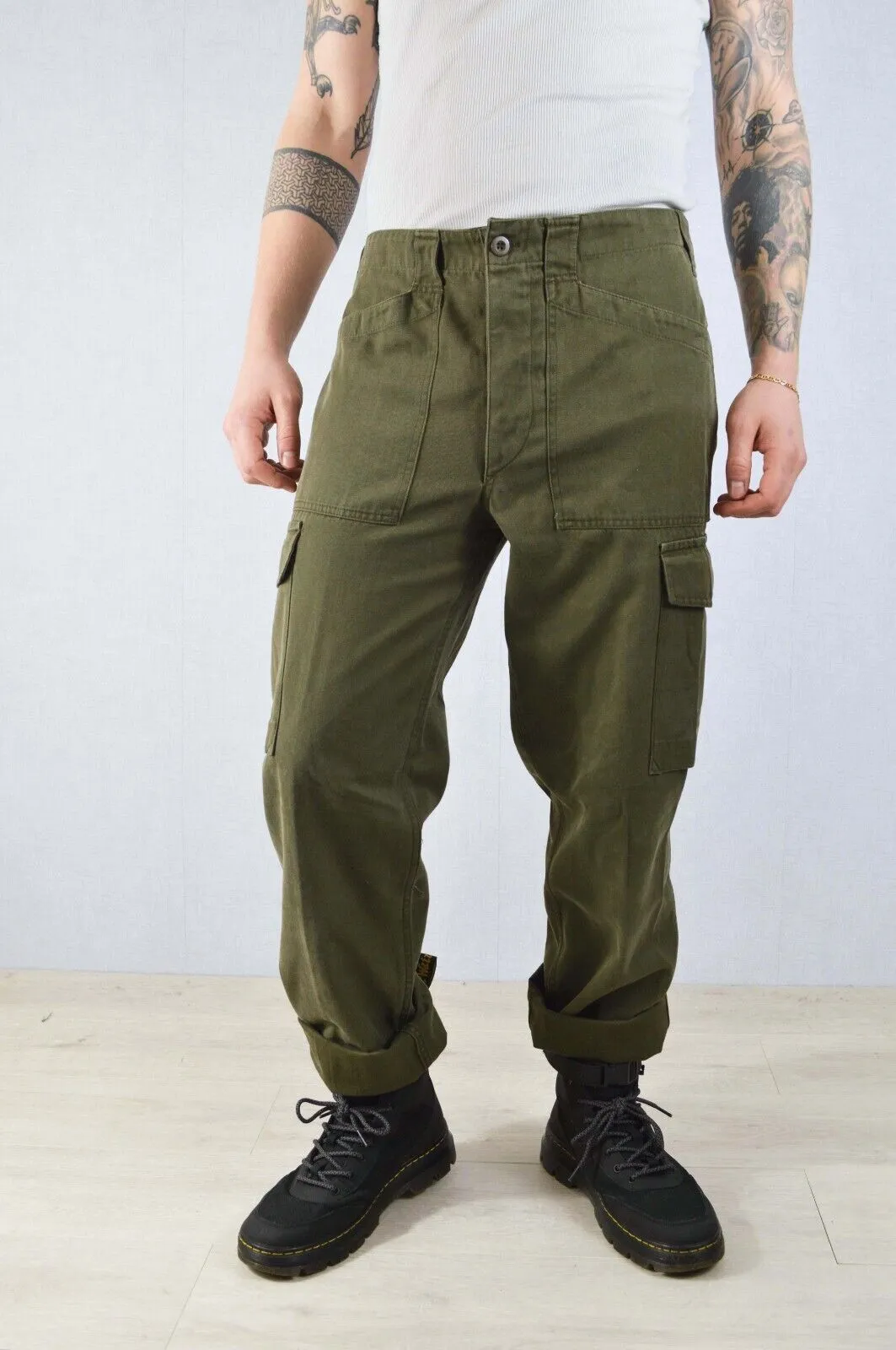 Vintage Fatigue Cargo Trousers