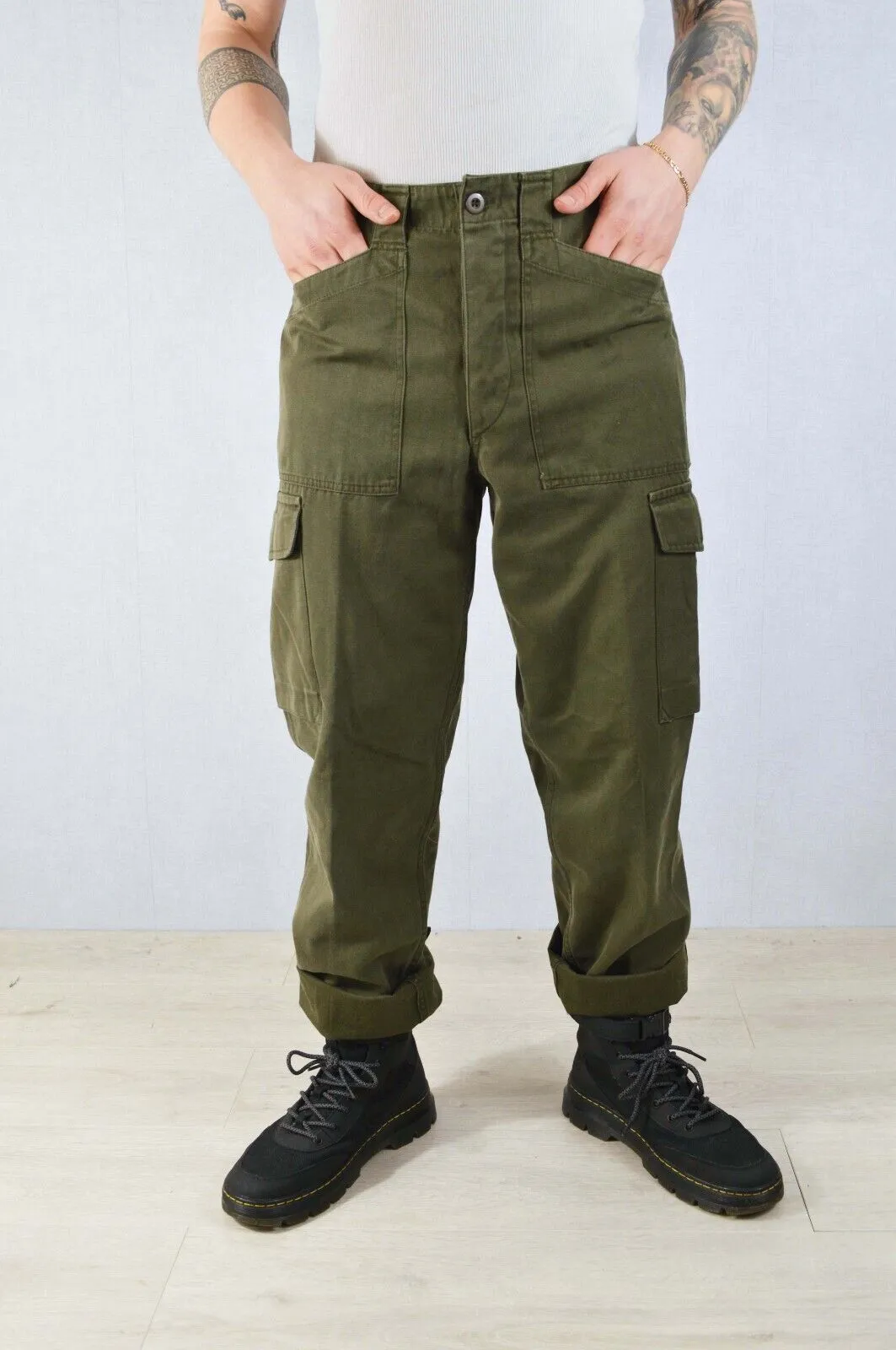 Vintage Fatigue Cargo Trousers