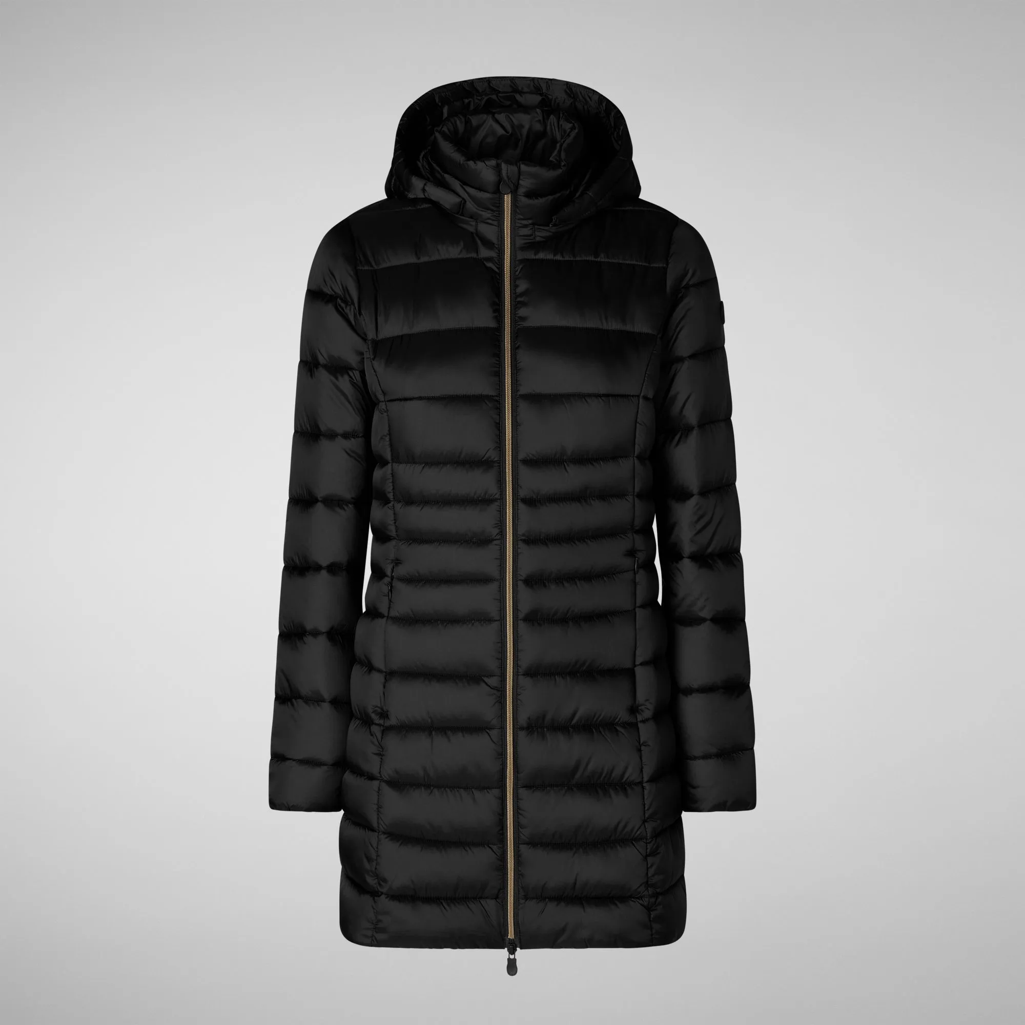 Women's Hooded Animal free Puffer Coat Reese in Black